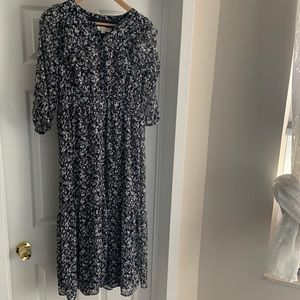 LOFT floral tiered maxi dress NWT.
